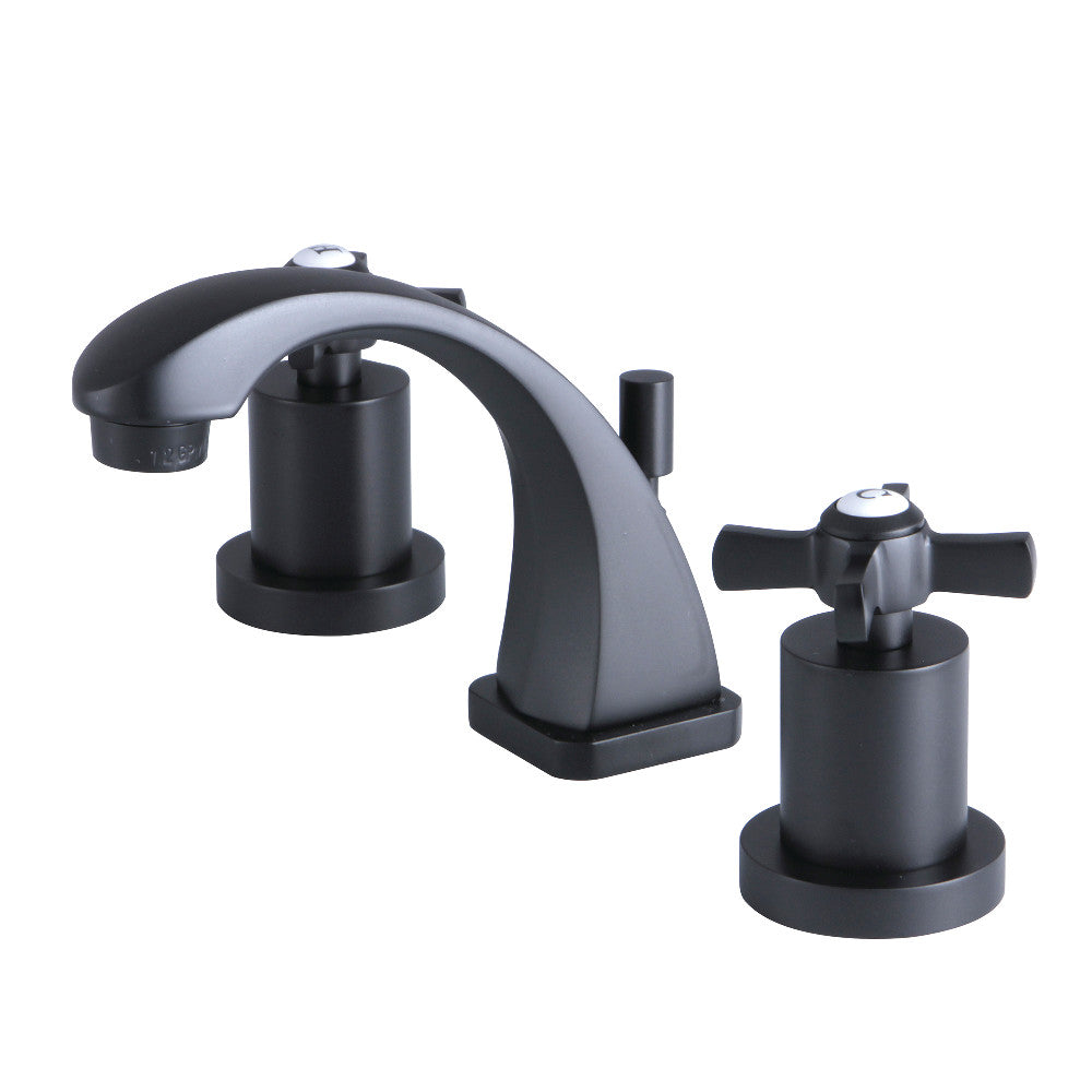 Kingston Brass KS4940ZX 8 in. Widespread Bathroom Faucet, Matte Black - BNGBath