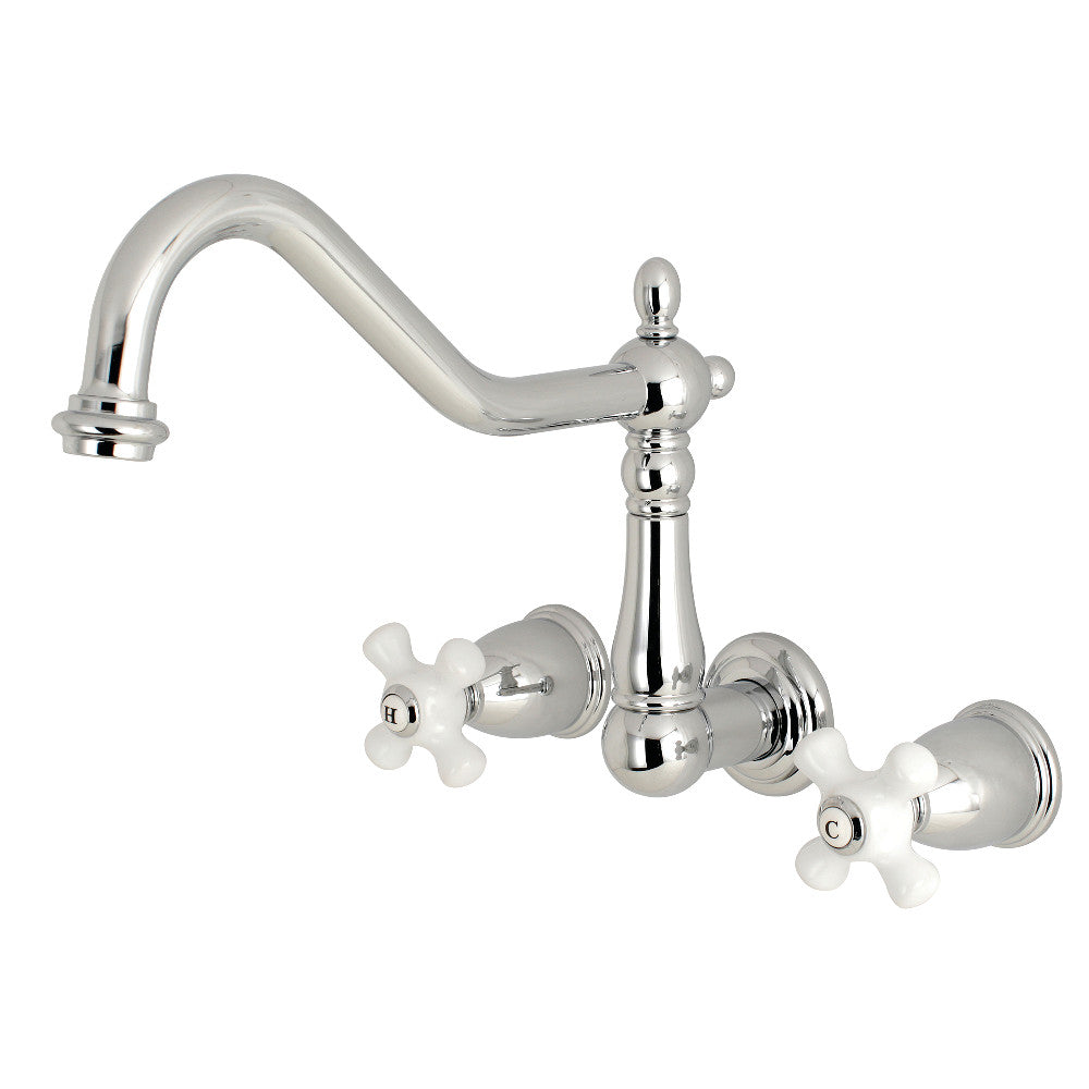 Kingston Brass KS1281PX Wall Mount Kitchen Faucet, Polished Chrome - BNGBath