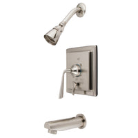 Thumbnail for Kingston Brass KB86580ZL Silver Sage Tub & Shower Faucet with Diverter, Brushed Nickel - BNGBath