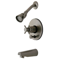 Thumbnail for Kingston Brass KB86980DX Concord Tub & Shower Faucet, Brushed Nickel - BNGBath