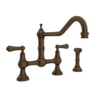 Thumbnail for Perrin & Rowe Edwardian Bridge Kitchen Faucet with Sidespray - BNGBath