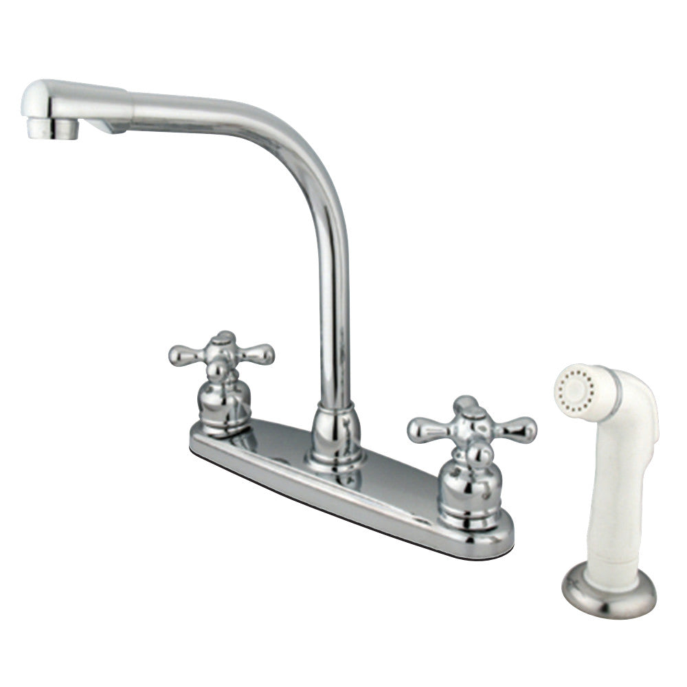 Kingston Brass GKB711AX Victorian Centerset Kitchen Faucet, Polished Chrome - BNGBath