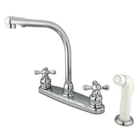 Thumbnail for Kingston Brass GKB711AX Victorian Centerset Kitchen Faucet, Polished Chrome - BNGBath