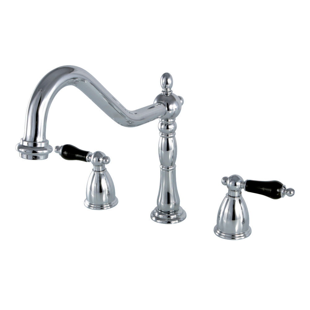 Kingston Brass KB1791PKLLS Widespread Kitchen Faucet, Polished Chrome - BNGBath