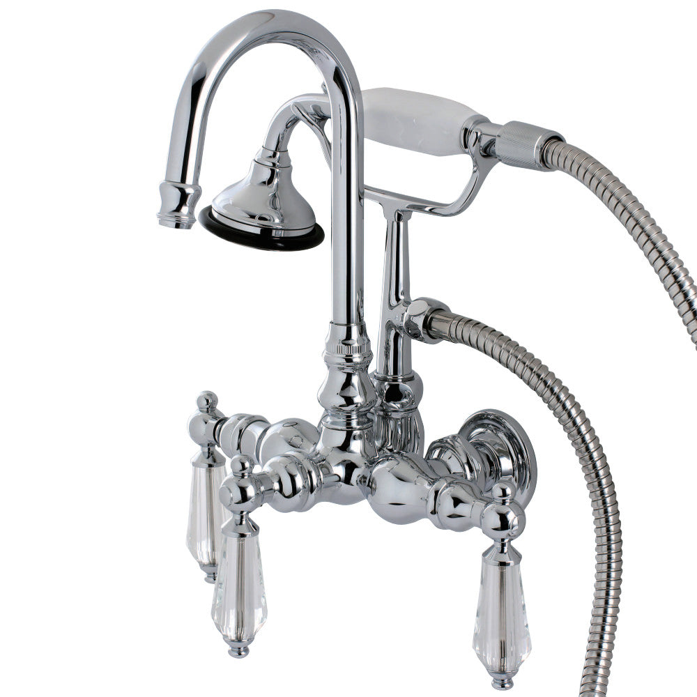 Aqua Vintage AE8T1WLL Wilshire Wall Mount Clawfoot Tub Faucet, Polished Chrome - BNGBath