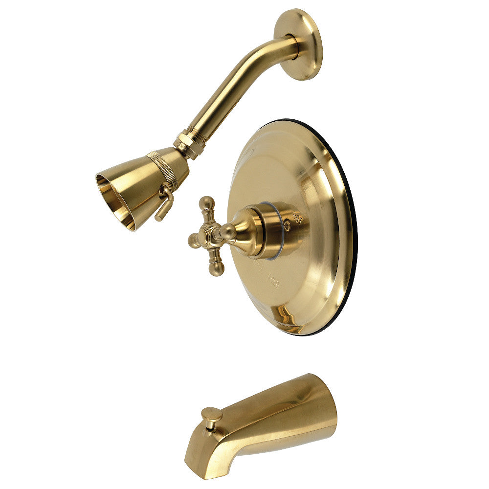 Kingston Brass KB2637BX Metropolitan Tub and Shower Faucet, Brushed Brass - BNGBath