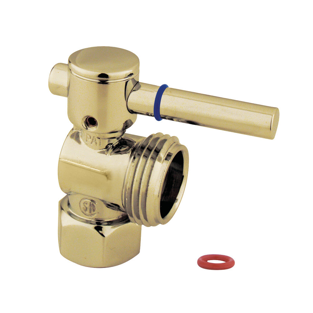 Kingston Brass CC13002DL 1/2" IPS X 3/4" Hose Thread Washing Machine Valve, Polished Brass - BNGBath