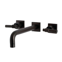 Thumbnail for Kingston Brass KS6025ML Milano Wall Mount Tub Faucet, Oil Rubbed Bronze - BNGBath