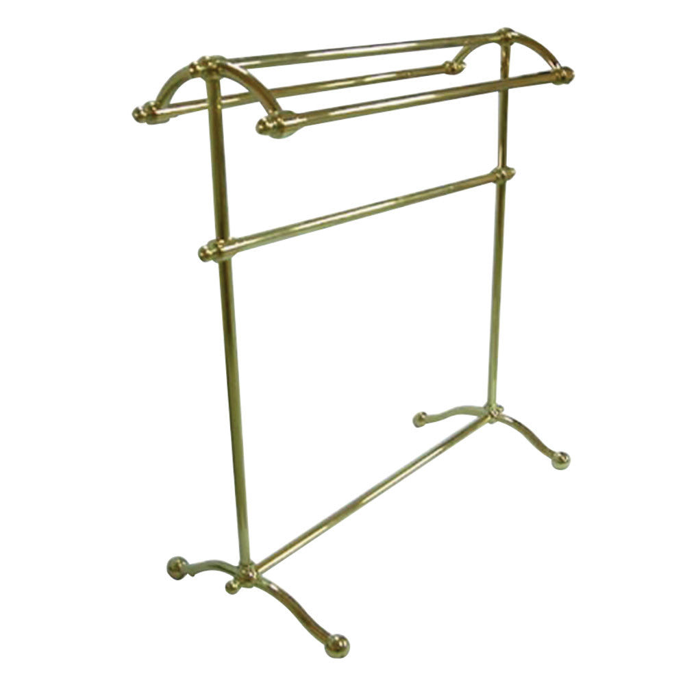 Kingston Brass CC2292 Pedestal Towel Rack, Polished Brass - BNGBath