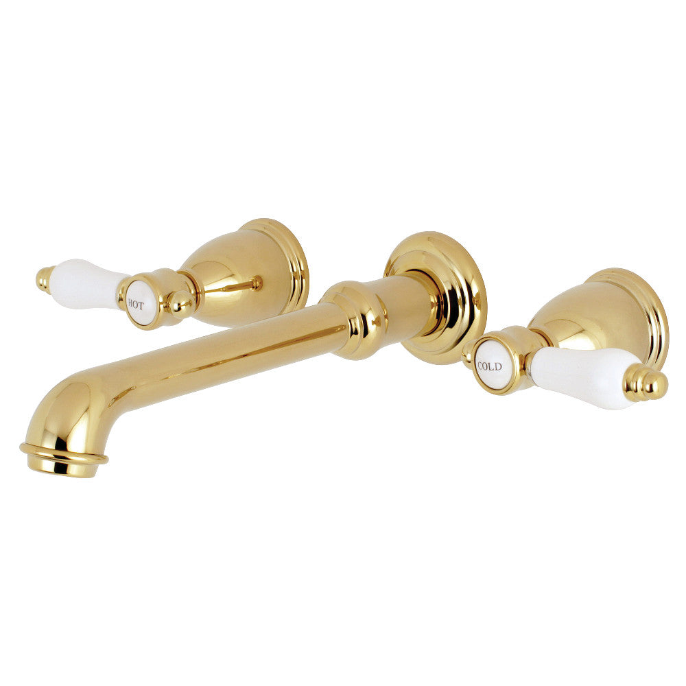 Kingston Brass KS7022BPL Bel-Air 2-Handle Wall Mount Roman Tub Faucet, Polished Brass - BNGBath