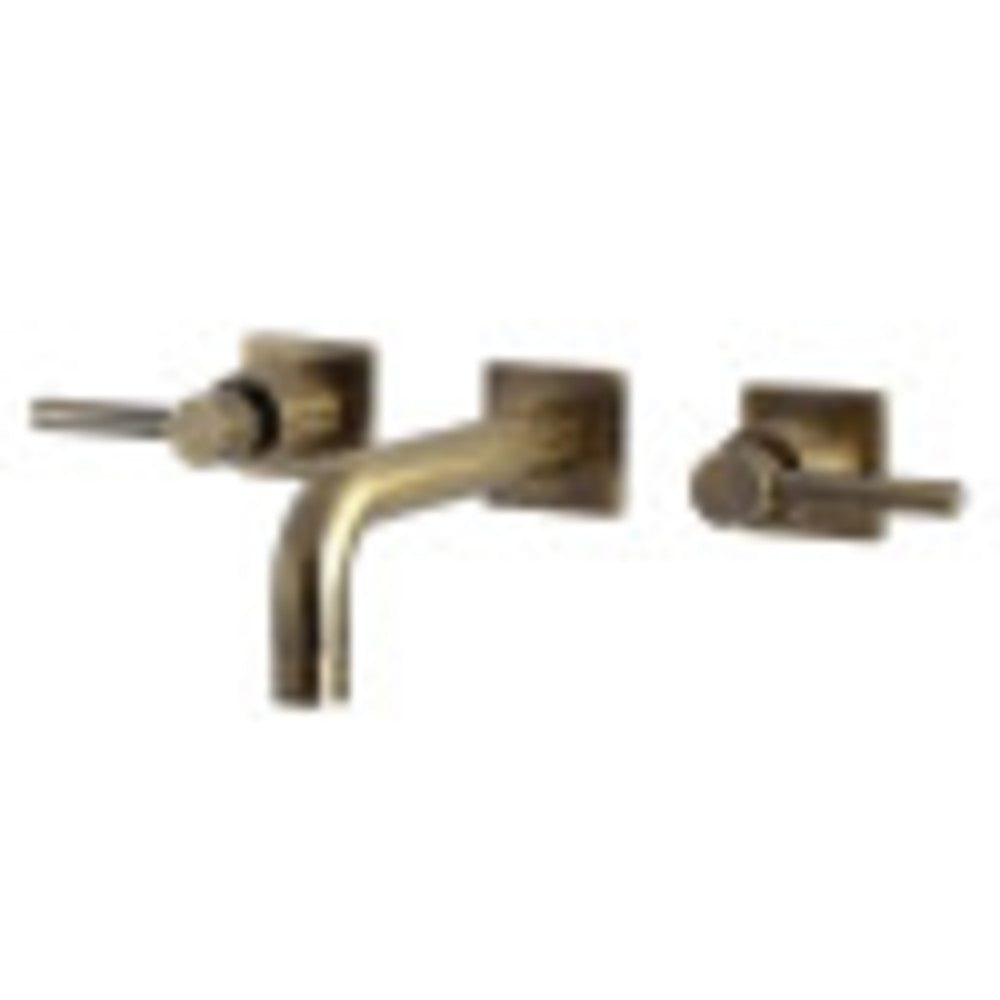 Kingston Brass KS6123DL Concord Two-Handle Wall Mount Bathroom Faucet, Antique Brass - BNGBath