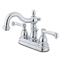 Thumbnail for Kingston Brass KB1601FL 4 in. Centerset Bathroom Faucet, Polished Chrome - BNGBath