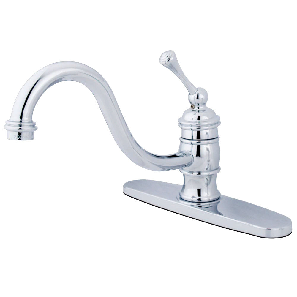 Kingston Brass KB3571BLLS Restoration 8" Centerset Kitchen Faucet, Polished Chrome - BNGBath