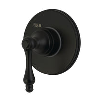 Thumbnail for Kingston Brass KS3030AL 3-Way Diverter Valve with Trim Kit, Matte Black - BNGBath