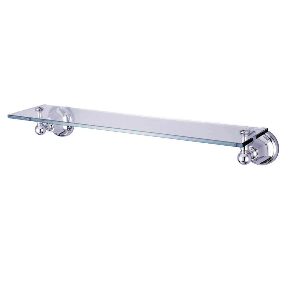 Kingston Brass BA4819C Metropolitan Cosmetic Glass Shelf, Polished Chrome - BNGBath