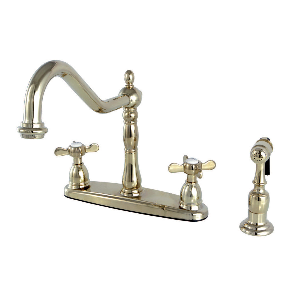 Kingston Brass KB1752BEXBS Essex Centerset Kitchen Faucet, Polished Brass - BNGBath