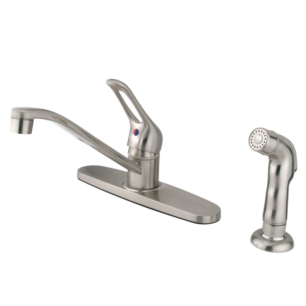 Kingston Brass KB562SNSP Wyndham Single-Handle Centerset Kitchen Faucet, Brushed Nickel - BNGBath