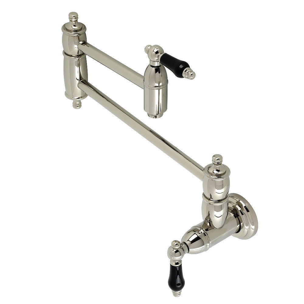 Kingston Brass KS3106PKL Duchess Wall Mount Pot Filler, Polished Nickel - BNGBath