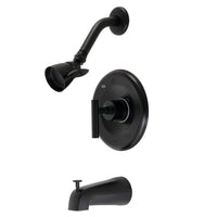 Thumbnail for Kingston Brass KB6630CML Manhattan Single-Handle Tub and Shower Faucet, Matte Black - BNGBath