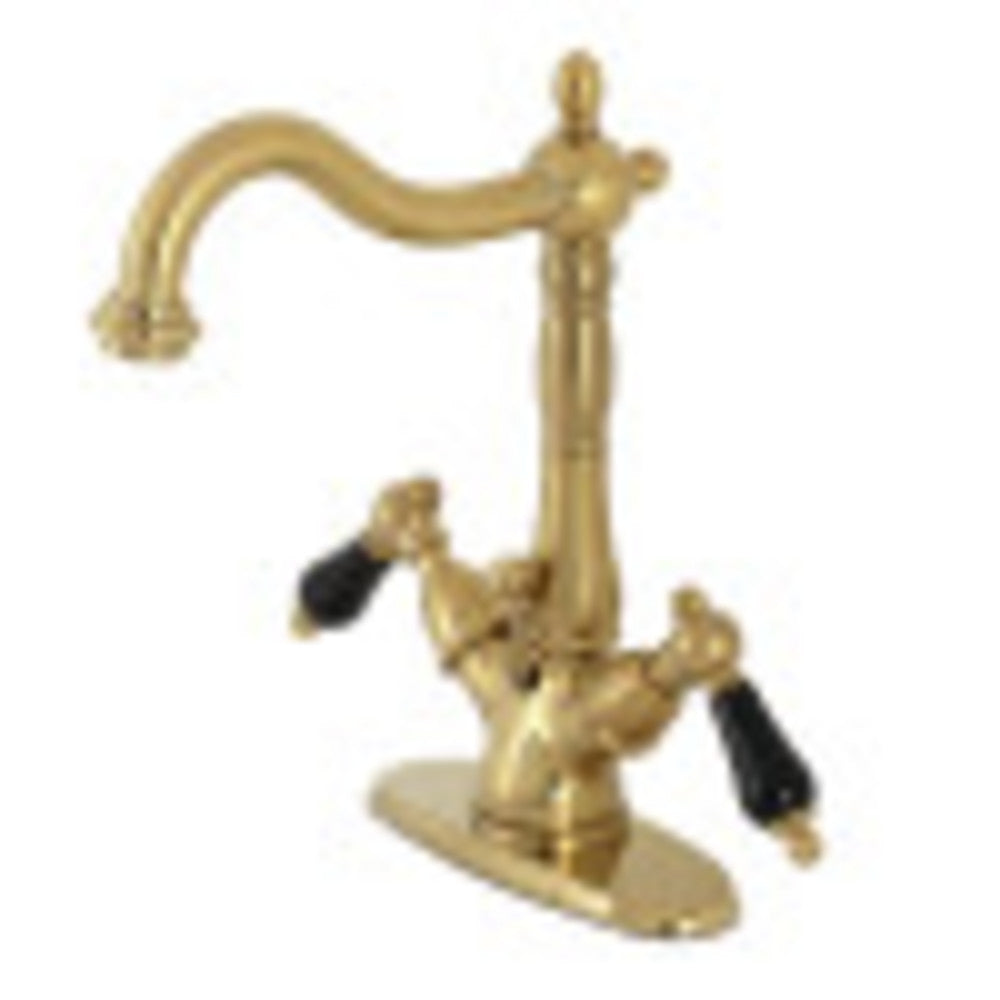 Kingston Brass KS1437PKL Duchess Two-Handle Bathroom Faucet with Brass Pop-Up and Cover Plate, Brushed Brass - BNGBath