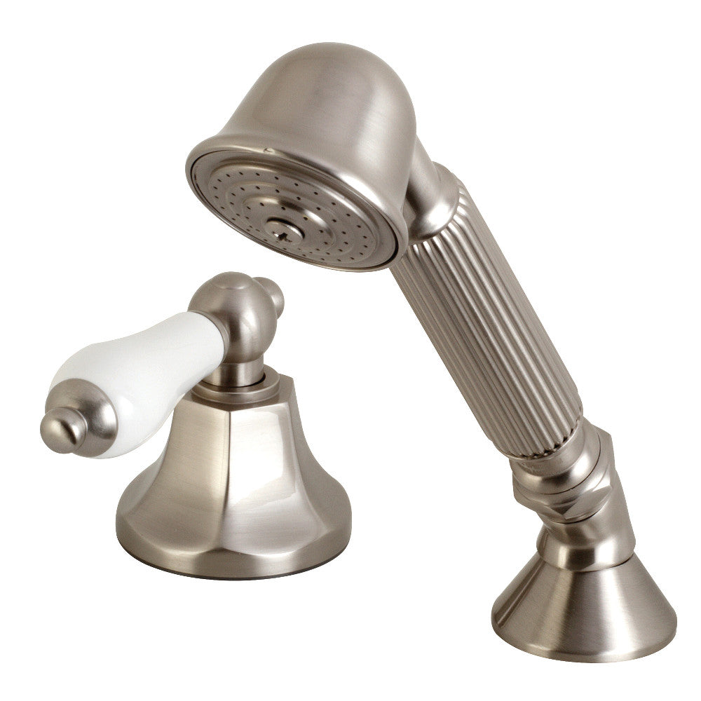 Kingston Brass KSK4308PLTR Transfer Valve Set for Roman Tub Filler, Brushed Nickel - BNGBath