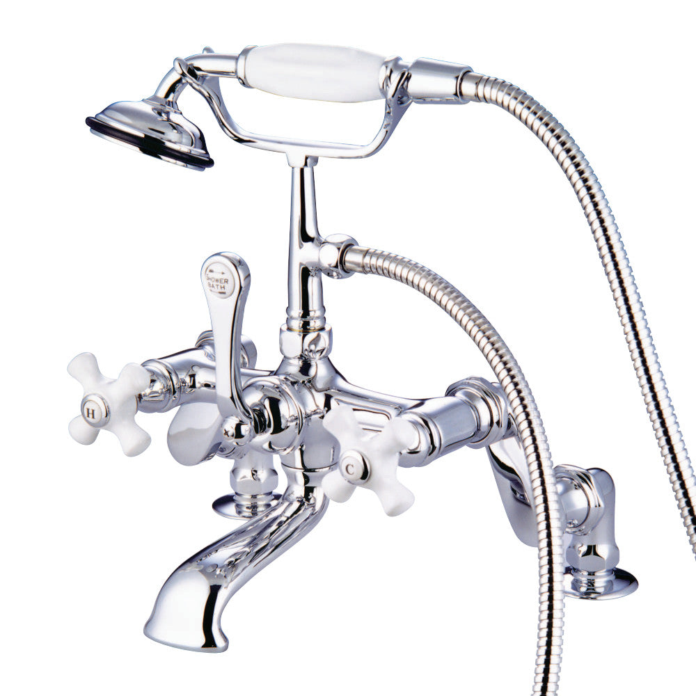 Kingston Brass CC660T1 Vintage Adjustable Center Deck Mount Tub Faucet, Polished Chrome - BNGBath