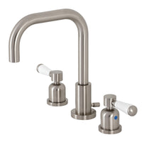 Thumbnail for Kingston Brass FSC8938DPL Paris Widespread Bathroom Faucet with Brass Pop-Up, Brushed Nickel - BNGBath