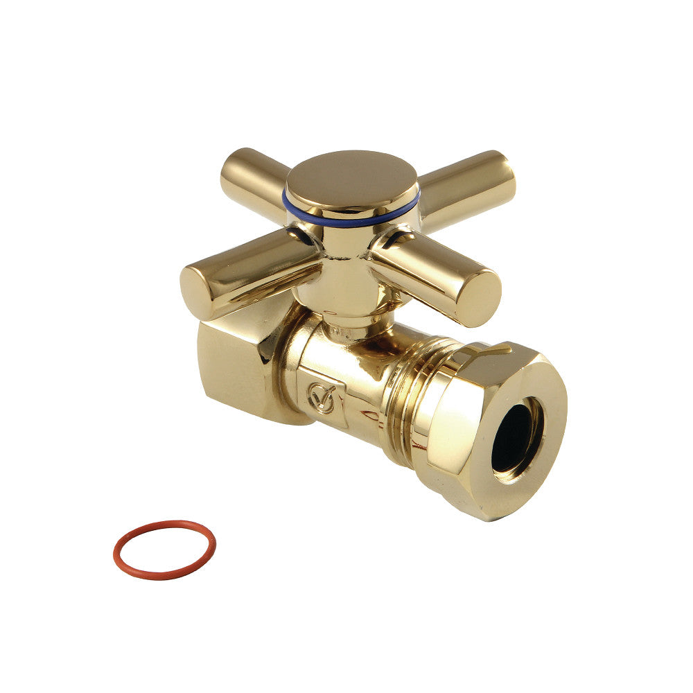 Kingston Brass CC44152DX Concord 1/2" IPS x 1/2" or 7/16" Slip Joint Straight Valve, Polished Brass - BNGBath