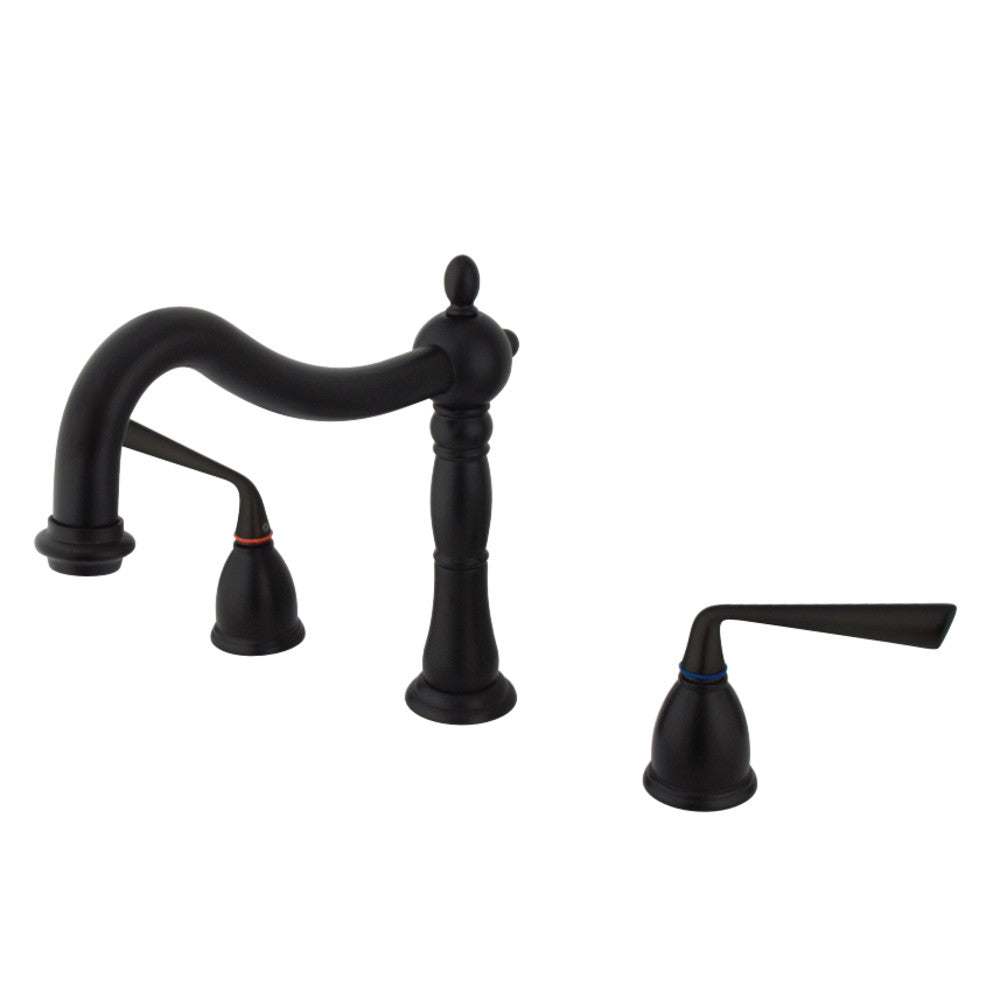 Kingston Brass KS1345ZL Silver Sage Roman Tub Faucet, Oil Rubbed Bronze - BNGBath