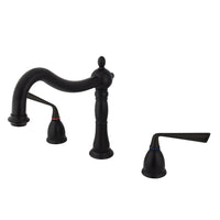 Thumbnail for Kingston Brass KS1345ZL Silver Sage Roman Tub Faucet, Oil Rubbed Bronze - BNGBath