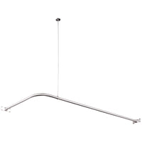 Thumbnail for Kingston Brass CC3141 Corner Shower Rod, Polished Chrome - BNGBath