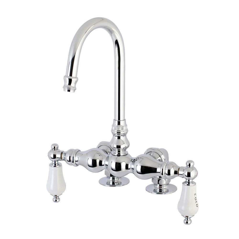 Kingston Brass AE96T1 Auqa Vintage 3-3/8-Inch Deck Mount Tub Faucet, Polished Chrome - BNGBath