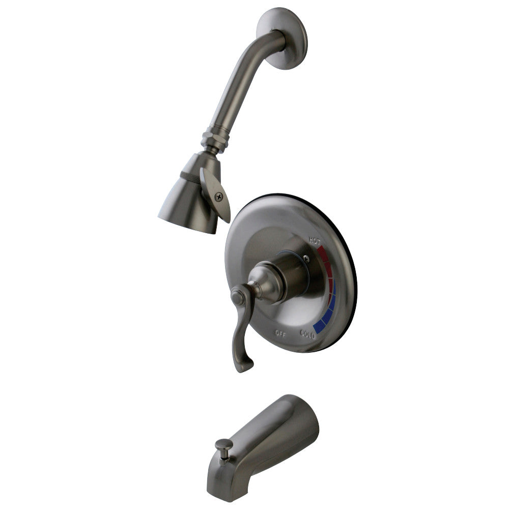 Kingston Brass KB8638FL Royale Tub & Shower Faucet, Brushed Nickel - BNGBath