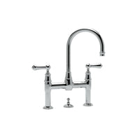 Thumbnail for Perrin & Rowe Georgian Era Deck Mount Bathroom Bridge Faucet - BNGBath