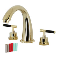 Thumbnail for Kingston Brass KS2362CKL Kaiser Two-Handle Roman Tub Faucet, Polished Brass - BNGBath