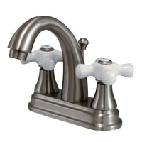 Thumbnail for Kingston Brass KS7618PX 4 in. Centerset Bathroom Faucet, Brushed Nickel - BNGBath