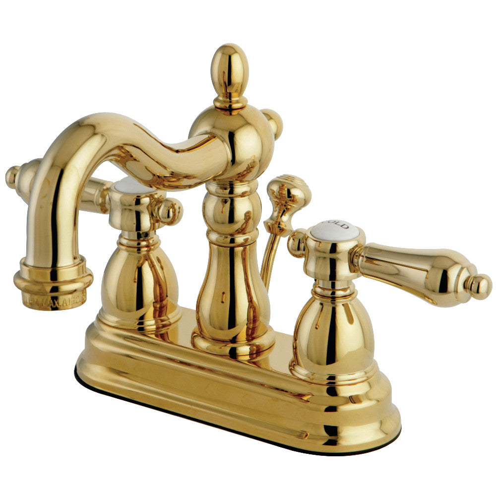 Kingston Brass KS1602BAL 4 in. Centerset Bathroom Faucet, Polished Brass - BNGBath