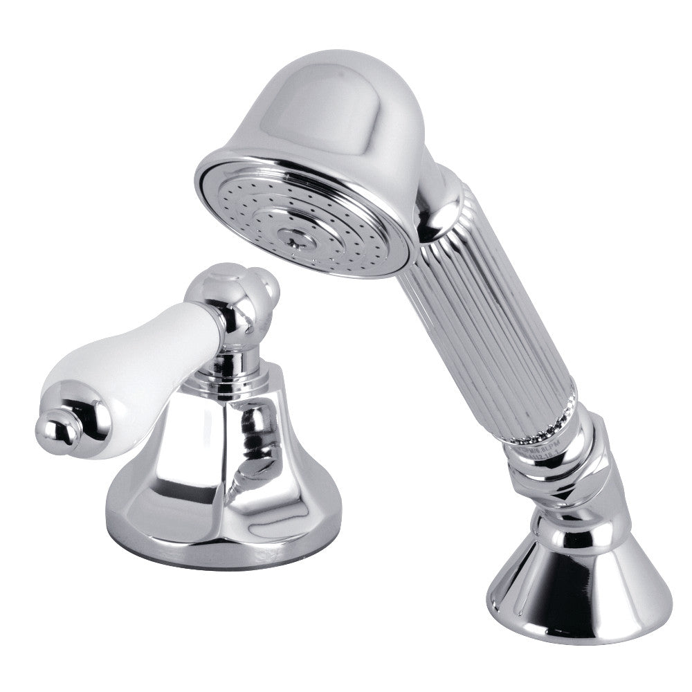 Kingston Brass KSK4301PLTR Transfer Valve Set for Roman Tub Filler, Polished Chrome - BNGBath