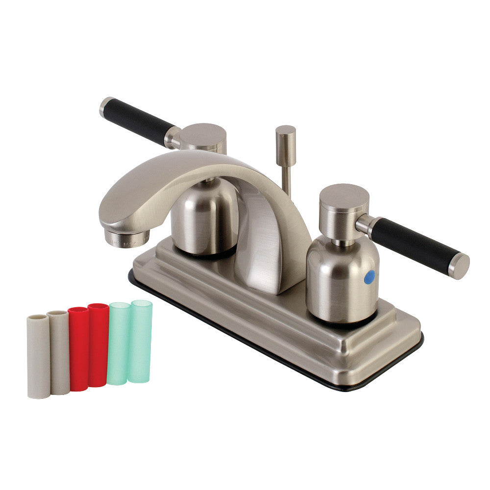 Kingston Brass KB4648DKL 4 in. Centerset Bathroom Faucet, Brushed Nickel - BNGBath