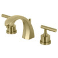 Thumbnail for Kingston Brass KS4987CML Manhattan 8 in. Widespread Bathroom Faucet, Brushed Brass - BNGBath