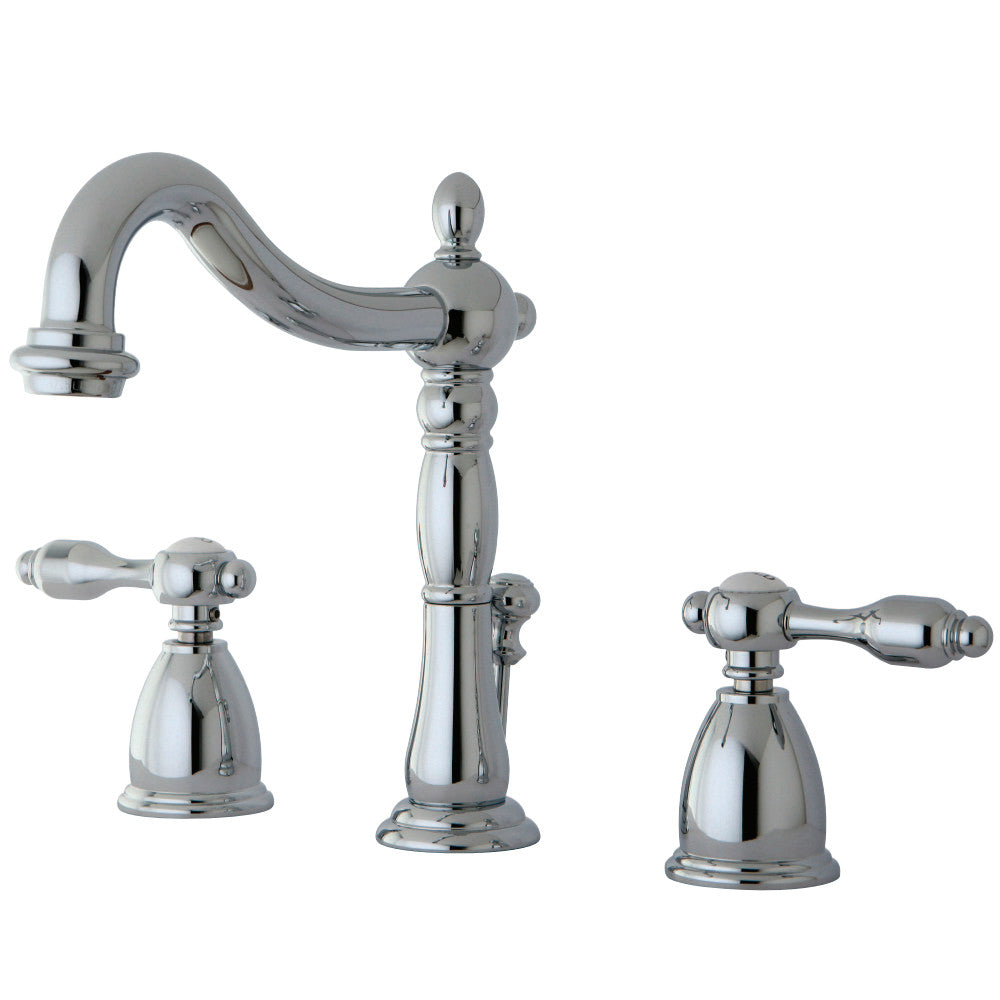 Kingston Brass KB1971TAL Tudor Widespread Bathroom Faucet with Plastic Pop-Up, Polished Chrome - BNGBath