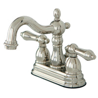 Thumbnail for Kingston Brass KB1606AL Heritage 4 in. Centerset Bathroom Faucet, Polished Nickel - BNGBath