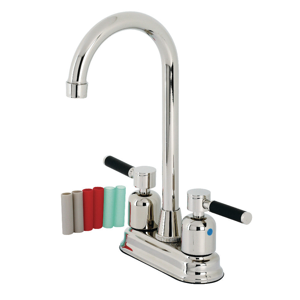 Kingston Brass KB8496DKL Kaiser Bar Faucet, Polished Nickel - BNGBath