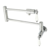 Thumbnail for Kingston Brass KS4101PL Metropolitan Wall Mount Pot Filler, Polished Chrome - BNGBath