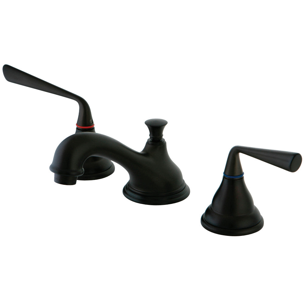 Kingston Brass KS5565ZL 8 in. Widespread Bathroom Faucet, Oil Rubbed Bronze - BNGBath