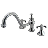 Thumbnail for Kingston Brass KS7331TX French Country Roman Tub Faucet, Polished Chrome - BNGBath