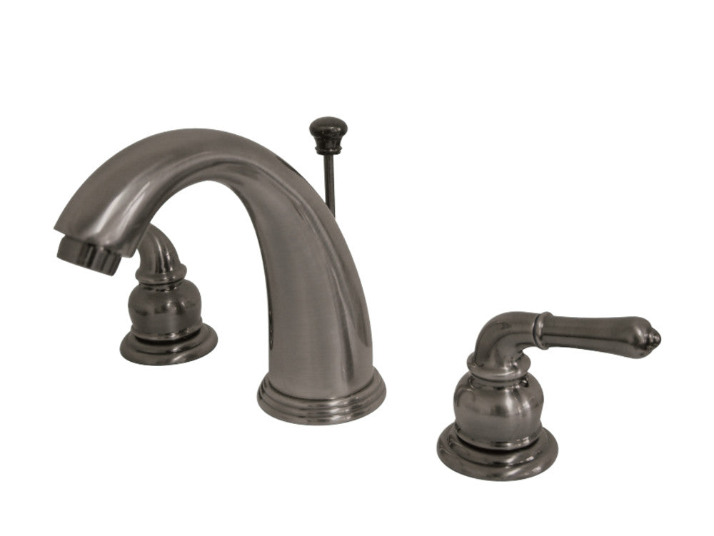 Kingston Brass KB983 Widespread Bathroom Faucet, Black Stainless - BNGBath