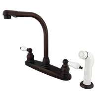 Thumbnail for Kingston Brass GKB715 Victorian Centerset Kitchen Faucet, Oil Rubbed Bronze - BNGBath