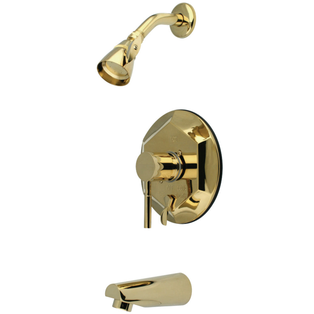 Kingston Brass KB46320DL Concord Tub & Shower Faucet, Polished Brass - BNGBath