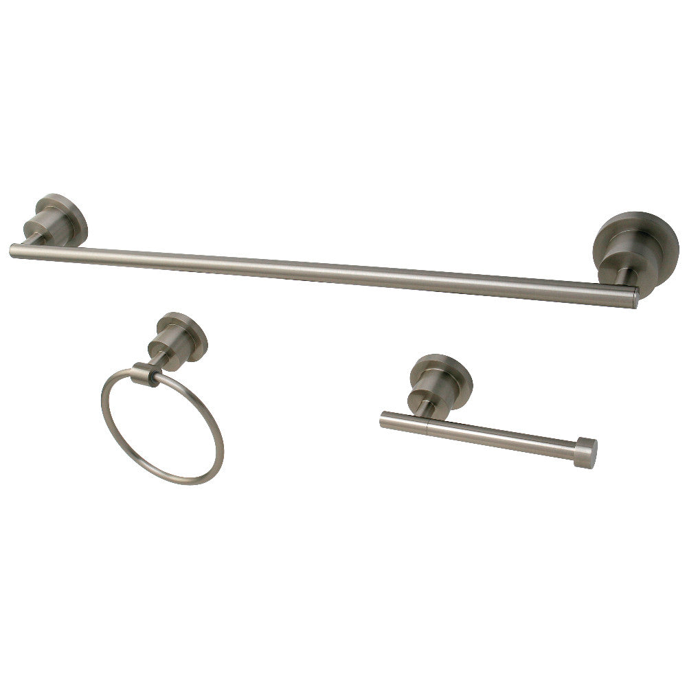 Kingston Brass BAK821148SN Concord 3-Piece Bathroom Accessory Set, Brushed Nickel - BNGBath